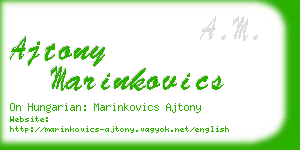 ajtony marinkovics business card